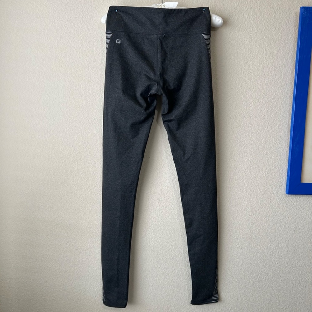 Leggings Long Gray Merle White Stripe Accent on Hips Pocket by Fabletics Size XS - Picture 6 of 13